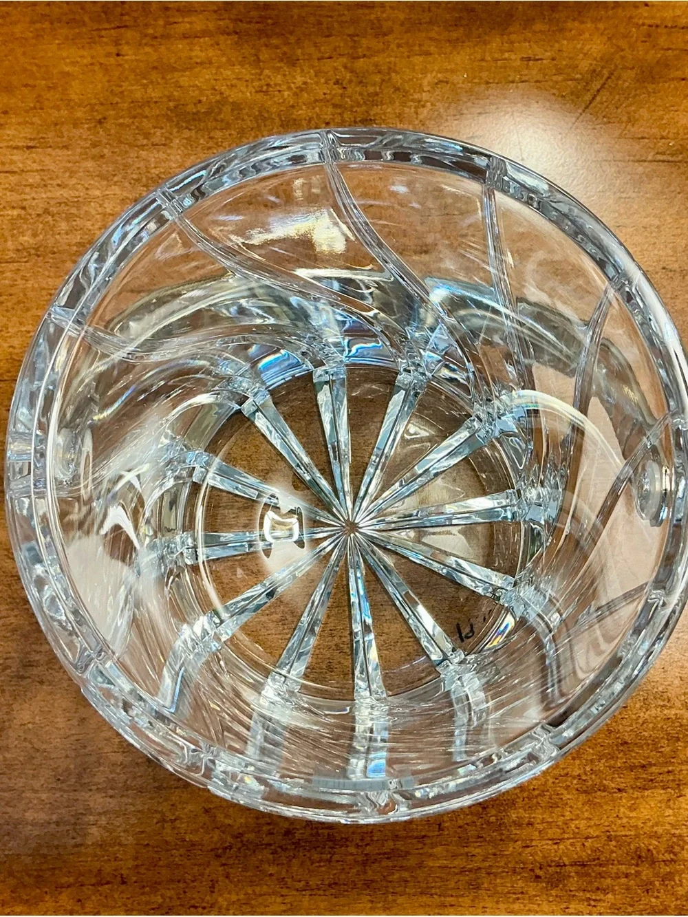 Vintage Mikasa “Olympus” 24% lead Crystal Ice Bucket with Silver Handle 6”